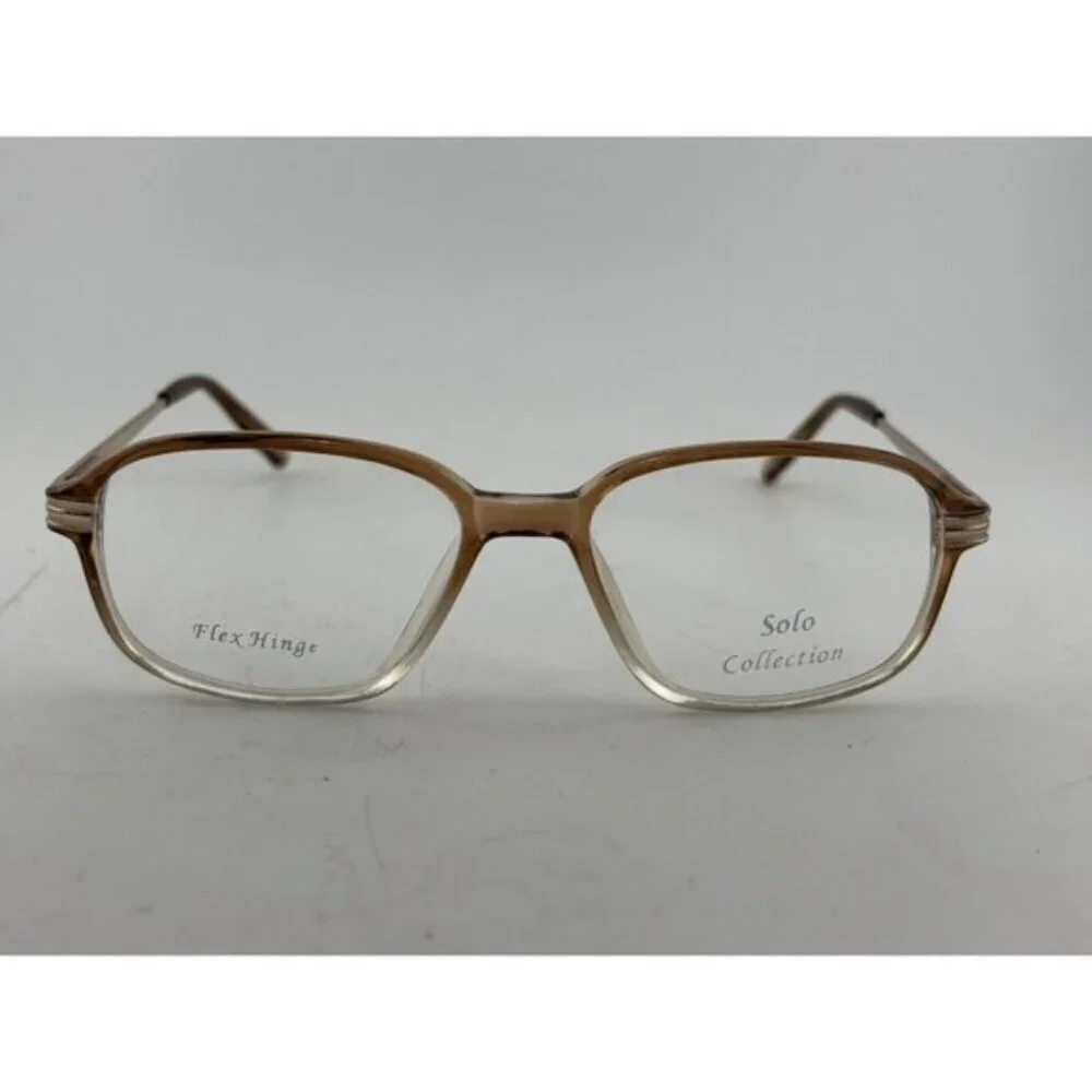 SOLO COLLECTION FLEX HINGE SOLO GP3045 53-18-140 LIGHT BROWN Eyeglass Frames - Picture 2 of 7